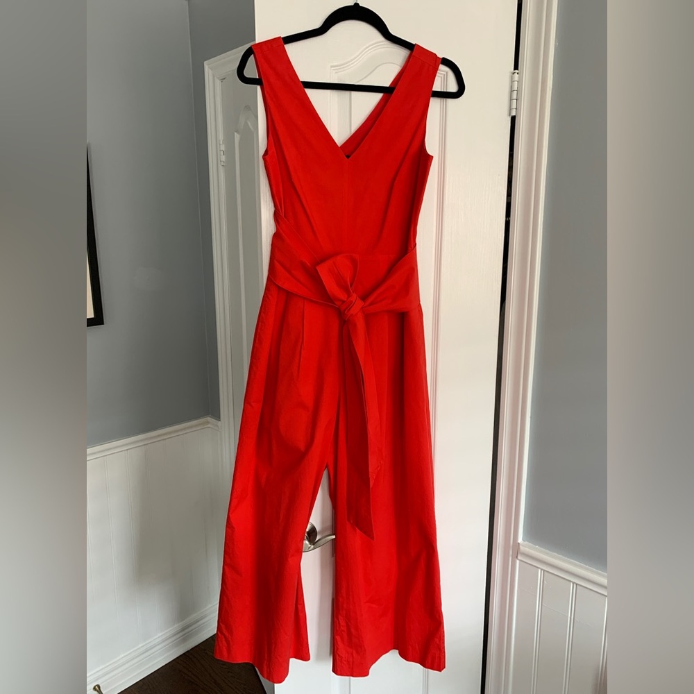 Red J. Crew jumpsuit